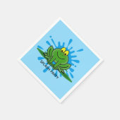 Cute Green Frog Design Paper Napkins Servet (Hoek)