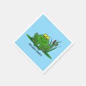 Cute Green Frog Design Paper Napkins Servet (Hoek)