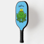 Cute Green Frog Design Pickleball Paddle (Links)