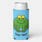Cute Green Frog Design Seltzer Koelbox Blikjeskoeler (Seltzer Voorkant)