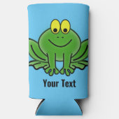 Cute Green Frog Design Seltzer Koelbox Blikjeskoeler (Voorkant)