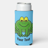 Cute Green Frog Design Seltzer Koelbox Seltzer Blikjeskoeler (Seltzer Achterkant)