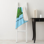 Cute Green Frog Design Sherpa Blanket Deken (In situ)