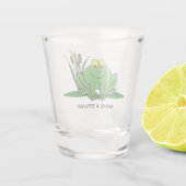 Cute Green Frog Design Shot Glas (Achterkant)