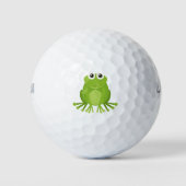 Cute green frog golfballen (Voorkant)