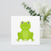 Cute green frog kaart (Staand voorkant)