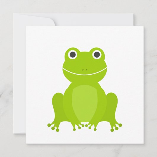 Cute green frog kaart (Voorkant)
