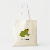 Cute Green Frog Kinderen Personalized Tote Bag (Voorkant)