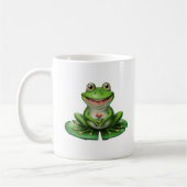 Cute Green Frog Koffiemok (Links)
