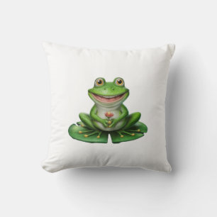 Cute Green Frog Kussen