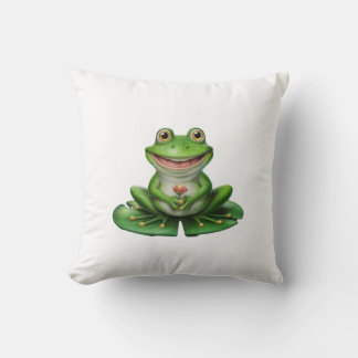 Cute Green Frog Kussen