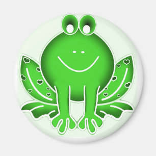 Cute green frog magneet