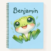 Cute Green Frog Notitieboek (Voorkant)