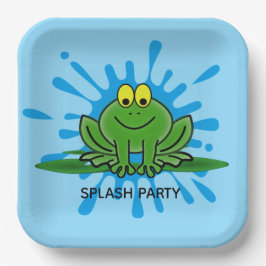 Cute Green Frog Paper Bord