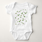Cute green frog patroon romper (Voorkant)