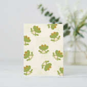 Cute Green Frog Pattern Briefkaart (Staand voorkant)