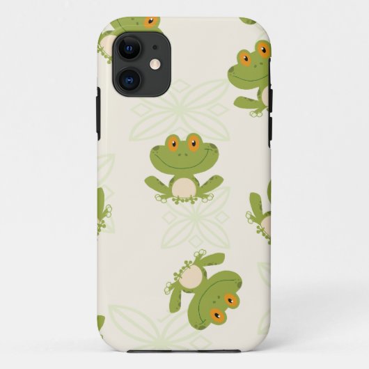 Cute Green Frog Pattern Case-Mate iPhone Case (Achterkant)