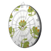 Cute Green Frog Pattern Dartbord (Voorkant Rechts)