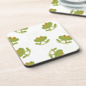 Cute Green Frog Pattern Drankjes Onderzetter (Linkerzijde)