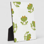 Cute Green Frog Pattern Fotoplaat (Zijkant)