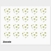 Cute Green Frog Pattern Hart Sticker (Vel)