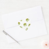 Cute Green Frog Pattern Hart Sticker (Envelop)