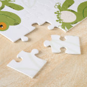 Cute Green Frog Pattern Legpuzzel (Zijkant)