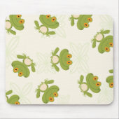 Cute Green Frog Pattern Muismat (Voorkant)