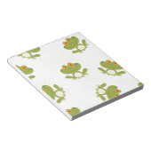 Cute Green Frog Pattern Notitieblok (Schuin)