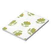 Cute Green Frog Pattern Notitieblok (Linkerzijde)