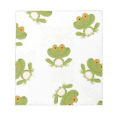 Cute Green Frog Pattern Notitieblok (Voorkant)