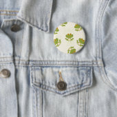 Cute Green Frog Pattern Ronde Button 5,7 Cm (In situ)