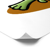 Cute Green Frog Poster (Hoek)