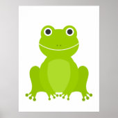 Cute green frog poster (Voorkant)