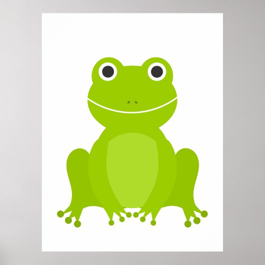Cute green frog poster (Voorkant)