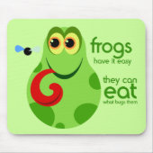Cute Green Frog Quote Mousepad Muismat (Voorkant)