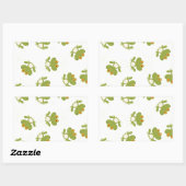 Cute Green Frog Rechthoekige Sticker (Vel)