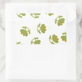 Cute Green Frog Rechthoekige Sticker (Tas)