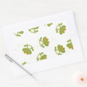Cute Green Frog Rechthoekige Sticker (Envelop)