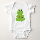 Cute green frog romper (Voorkant)