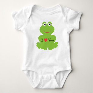Cute green frog romper