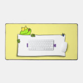 Cute green frog sign cartoon illustration bureaumat (Keyboard & Muis)