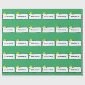Cute green frog sign cartoon illustration cadeaupapier (Vlak)