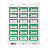 Cute green frog sign cartoon illustration etiket (Full Sheet)