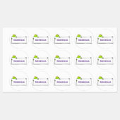 Cute green frog sign cartoon illustration labels (Vel)