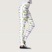 Cute green frog sign cartoon illustration leggings (Rechts)
