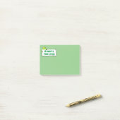 Cute green frog sign cartoon illustration post-it® notes (Op bureau)