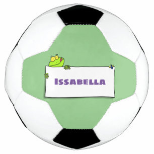 Cute green frog sign cartoon voetbal