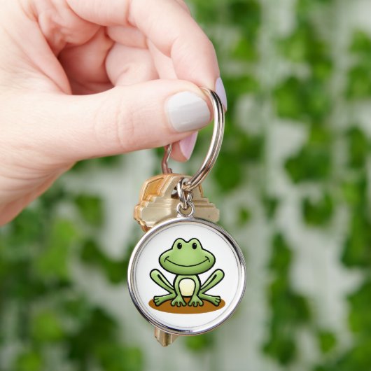 Cute Green Frog Sleutelhanger (Hand)