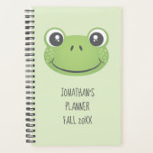 Cute Green Frog | Terug naar school | Planner (Voorkant)